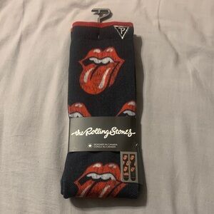 The Rolling Stones Black and Red Socks